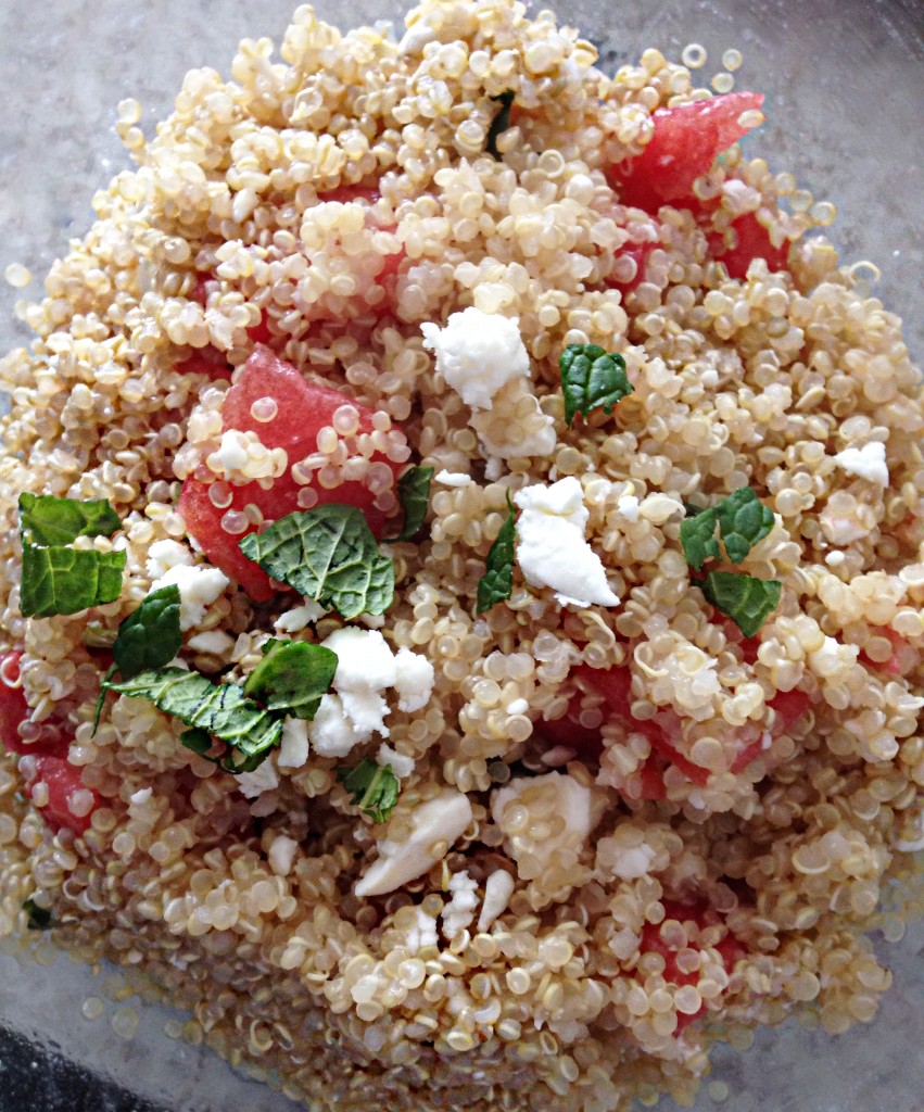 Watermelon Feta Quinoa Salad