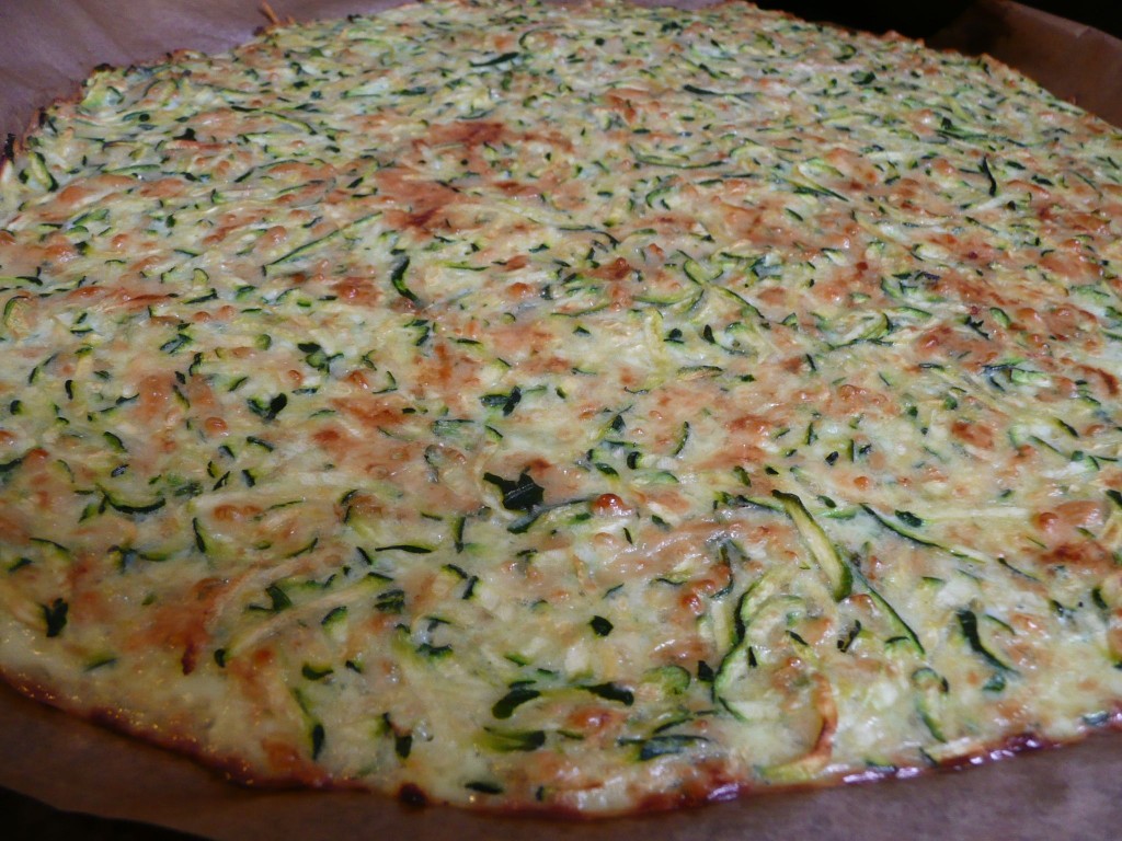 Zucchini crust pizza