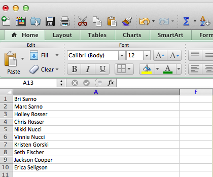 How To Do A Seating Chart In Excel
