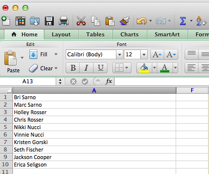 Create Your Own Seating Chart