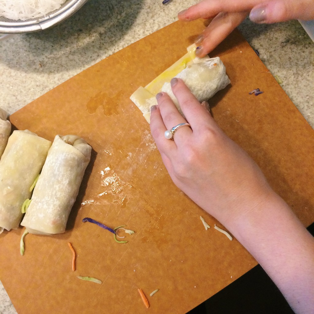 baked pork egg rolls