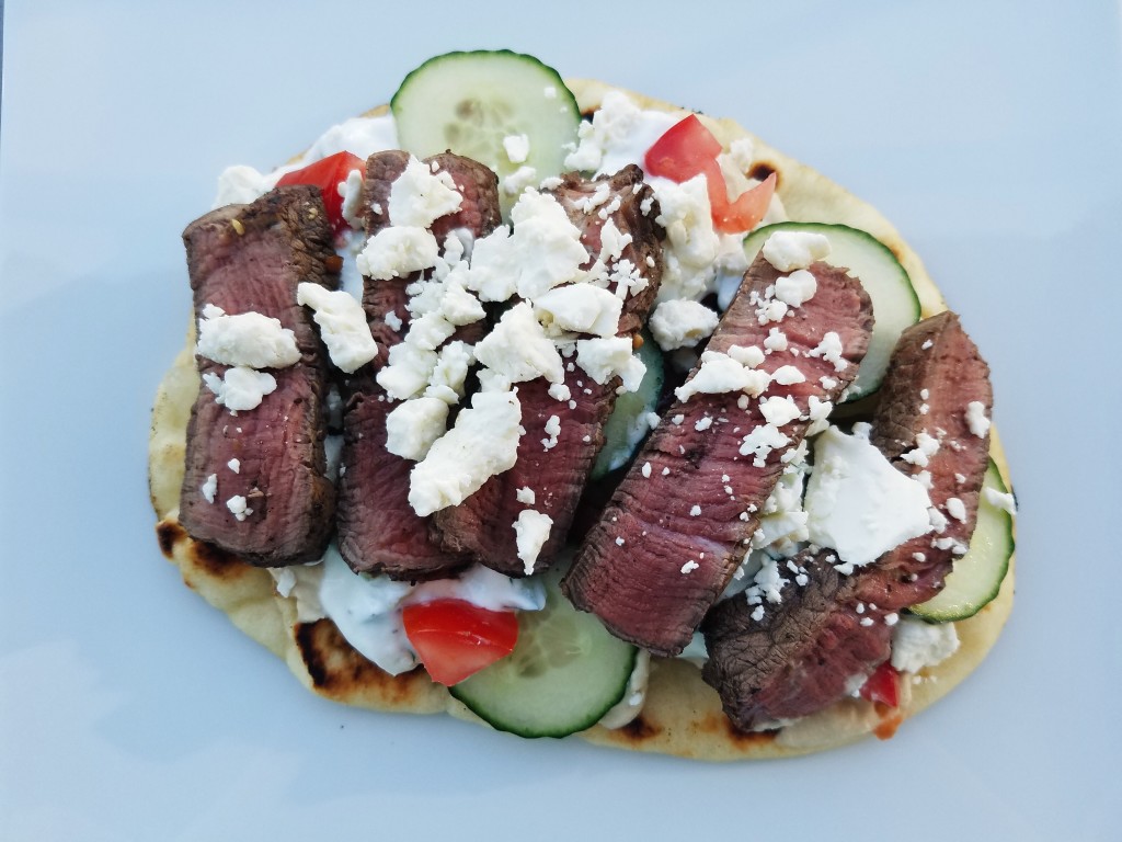 Steak Shwarma Pizza using Wild Garden