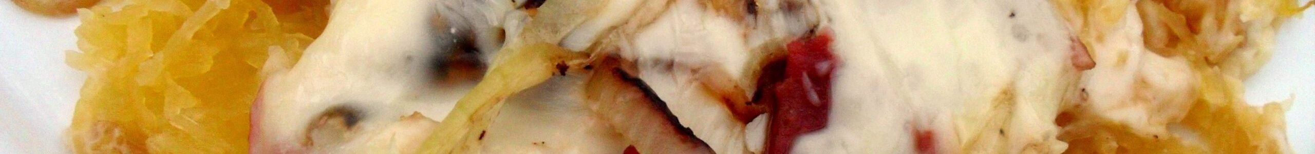 Spaghetti Squash gorgonzola sauce