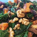 Kale, butternut squash salad