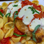 Skinny chicken Parm and fresh pasta fb